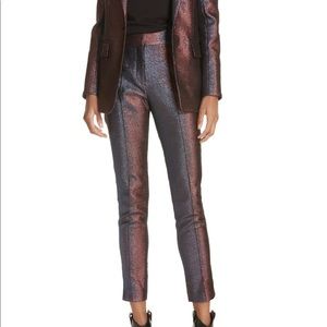 VERONICA BEARD NWT Lago pant pink metallic Size4